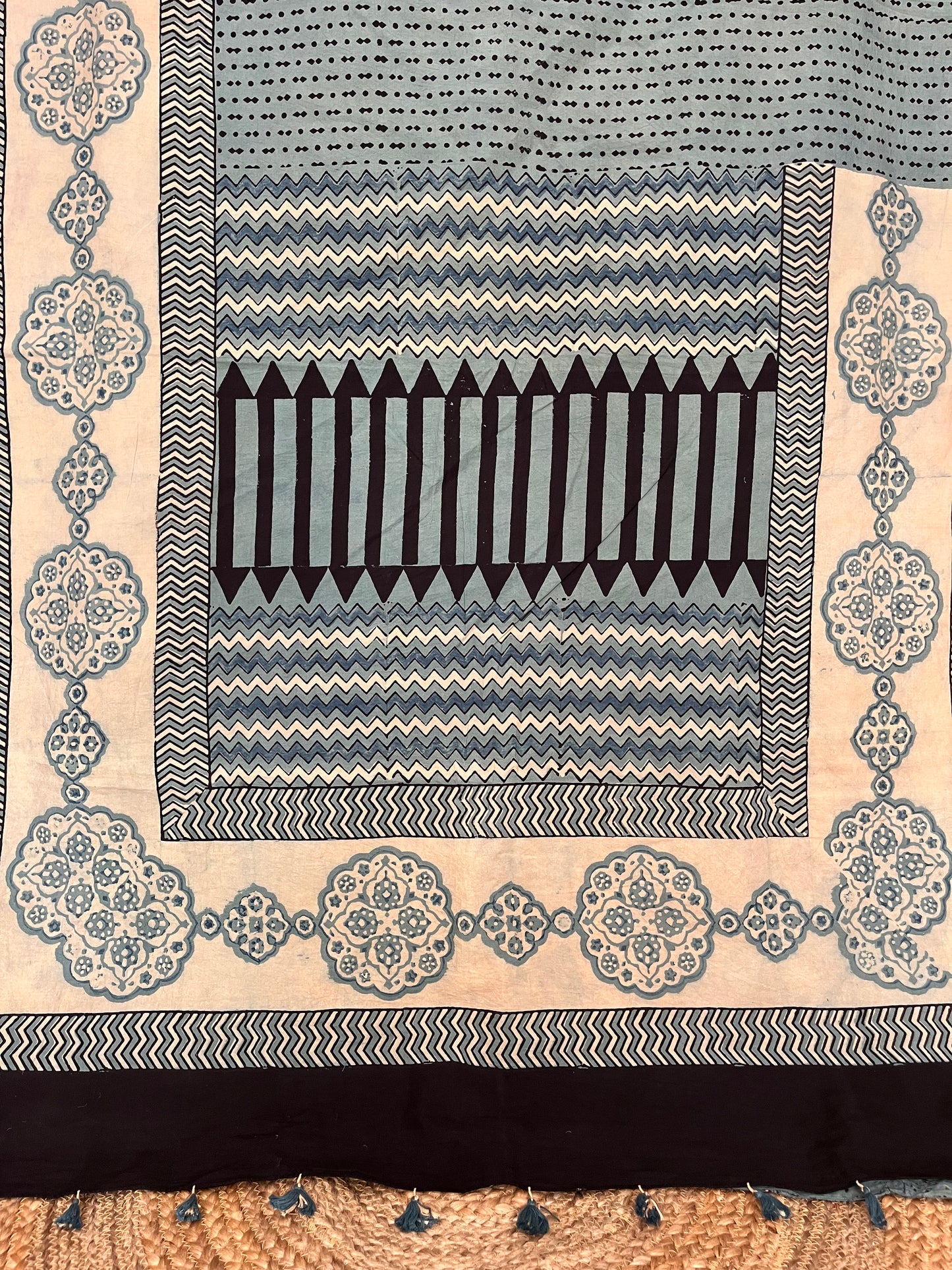 Ajrakh Cotton - Sage Green