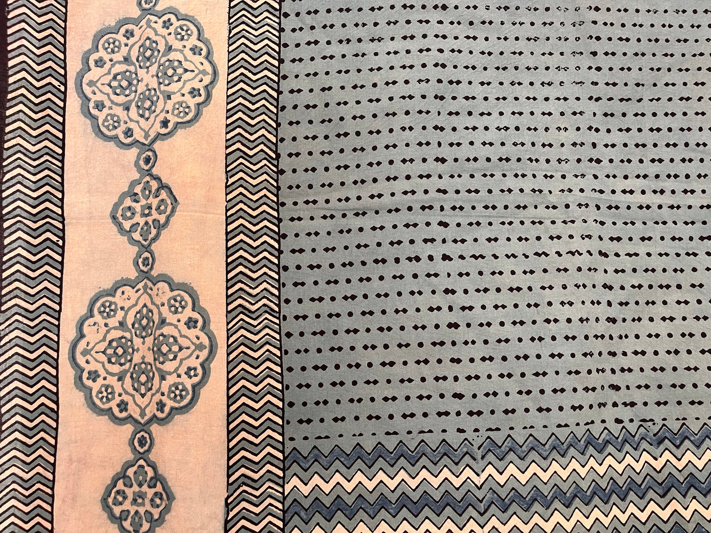 Ajrakh Cotton - Sage Green