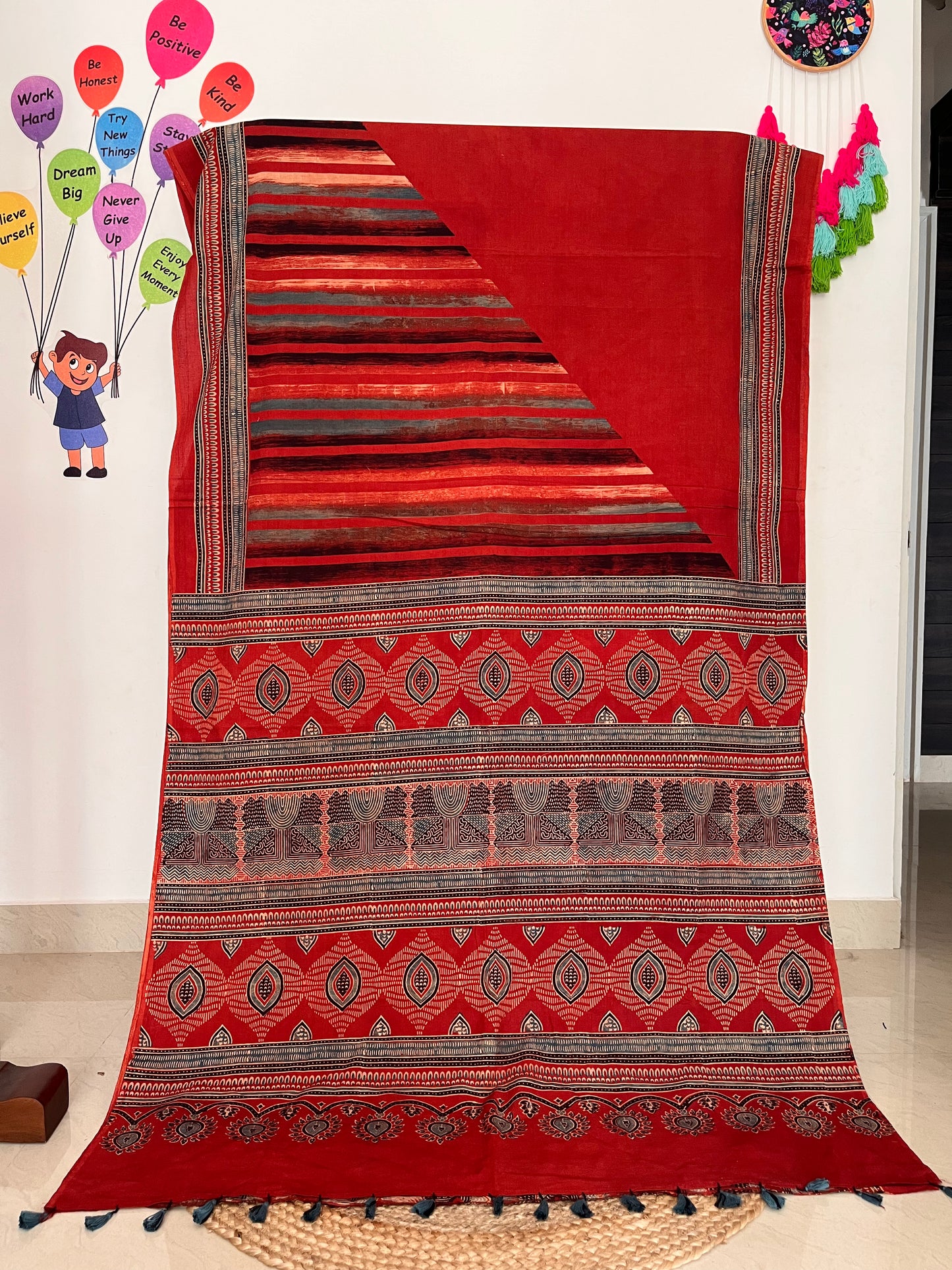 Ajrakh Cotton - Red