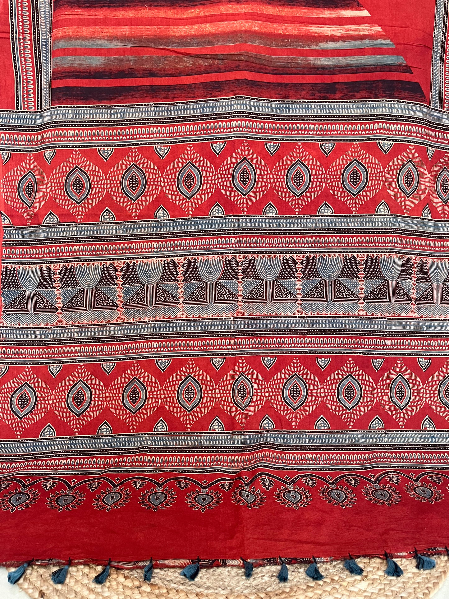 Ajrakh Cotton - Red