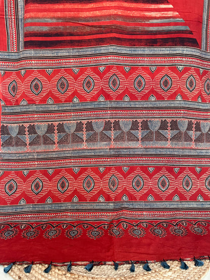 Ajrakh Cotton - Red