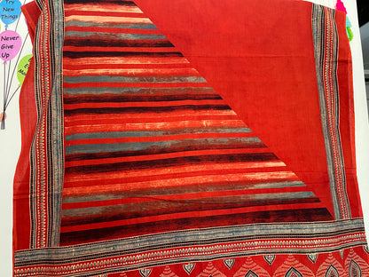Ajrakh Cotton - Red