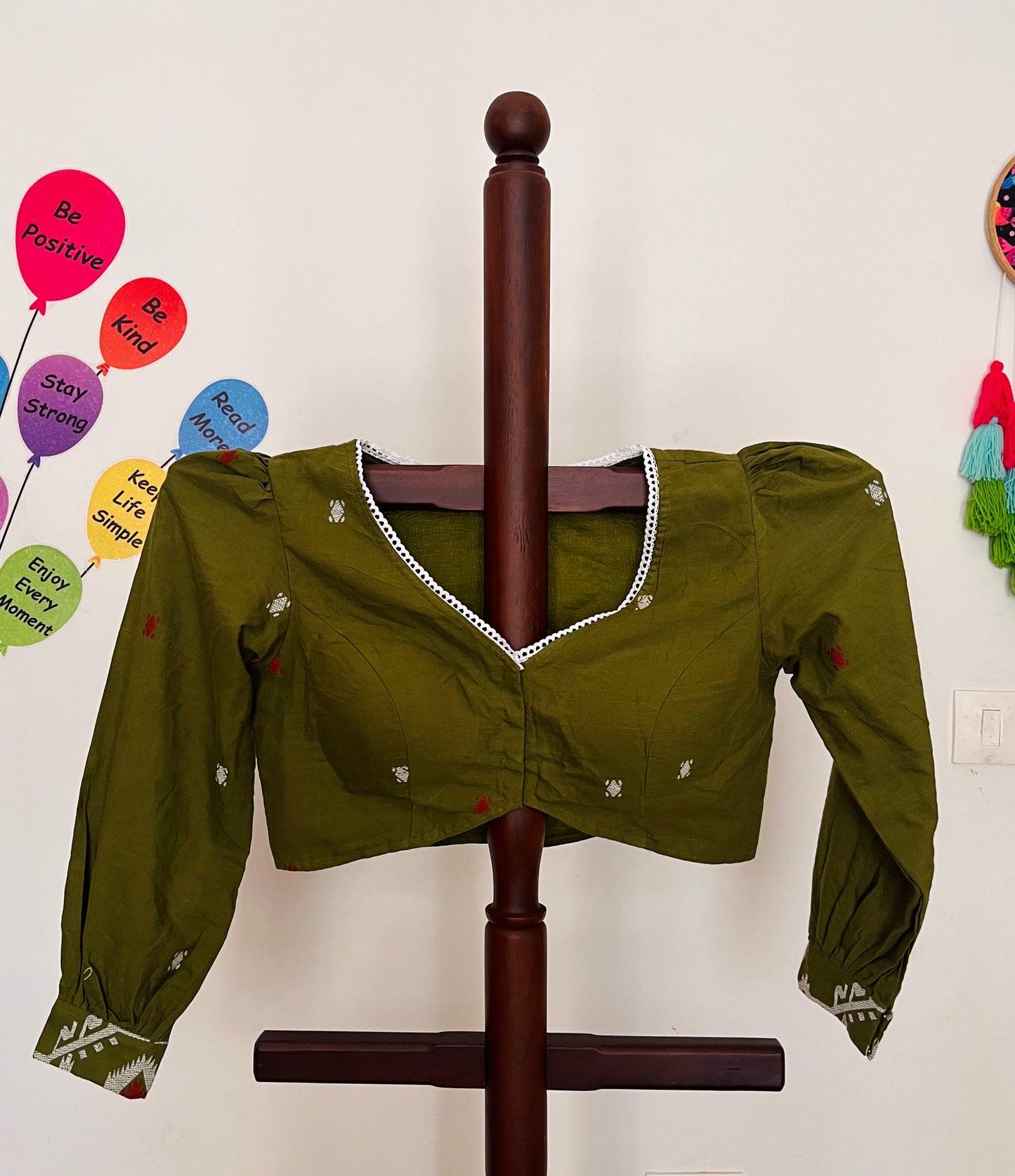 Jamdani Cotton Blouse - Full sleeves