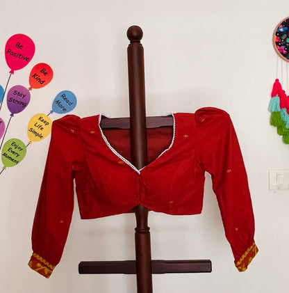Jamdani Cotton Blouse - Full sleeves