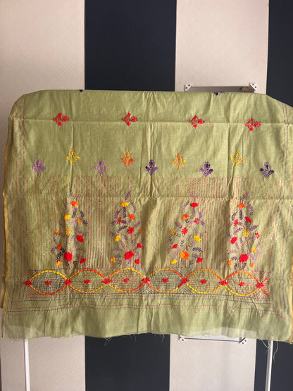 Bullion Saree - Pista Green