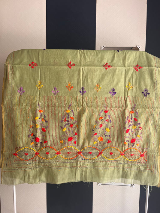 Bullion Saree - Pista Green