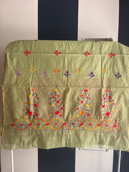 Bullion Saree - Pista Green