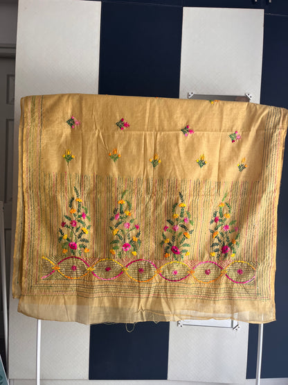 Bullion Saree - Beige