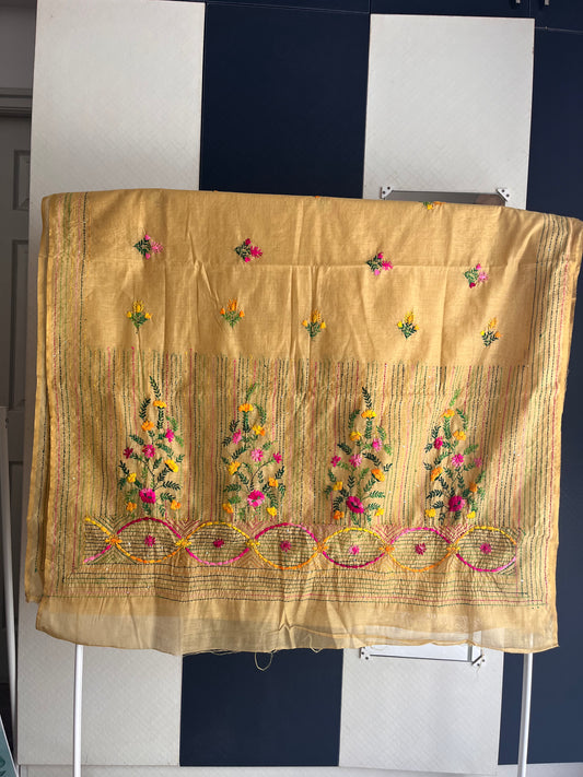 Bullion Saree - Beige