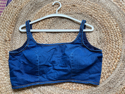 Denim Blouse - Round Neck