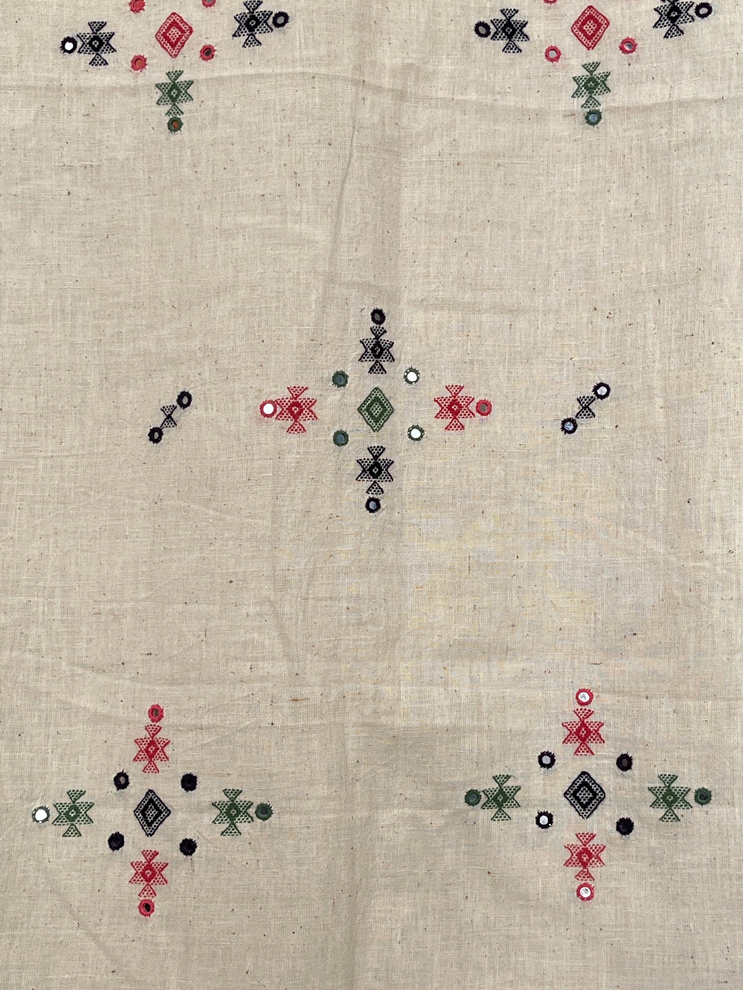 Bhujodi Kala Cotton Suits - Cream