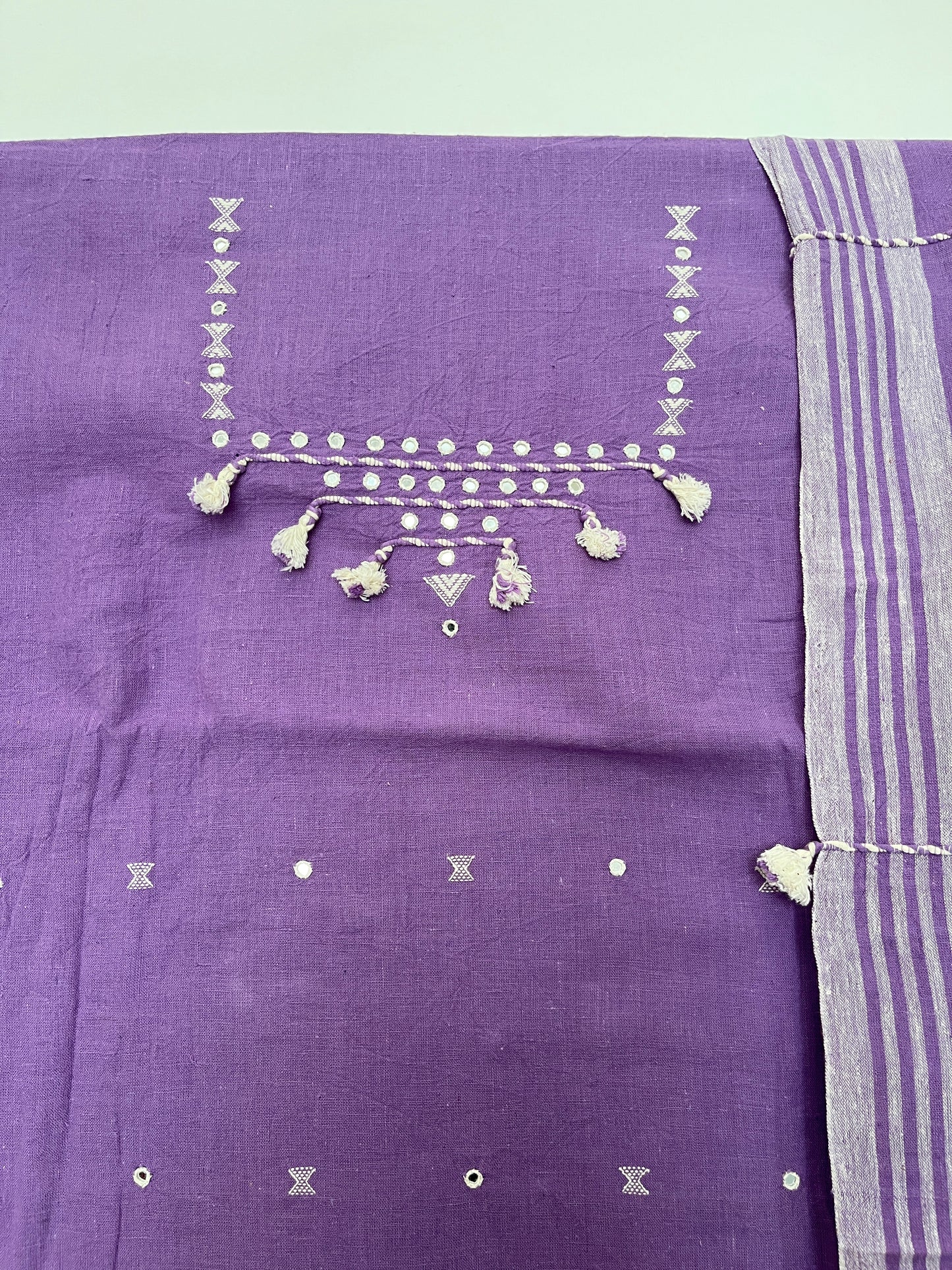 Bhujodi Kala Cotton Suits - Purple - 2