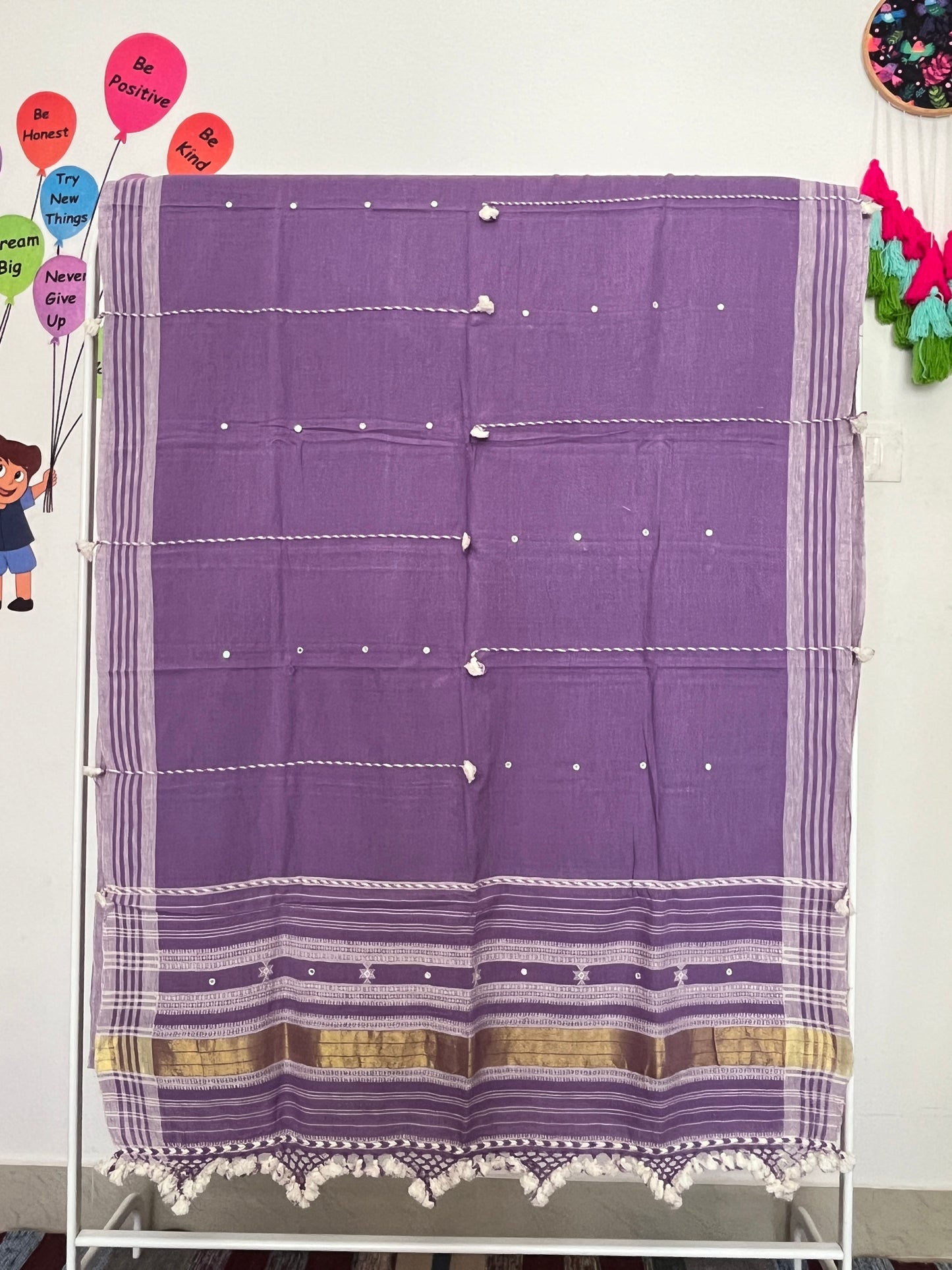 Bhujodi Kala Cotton Suits - Purple - 2