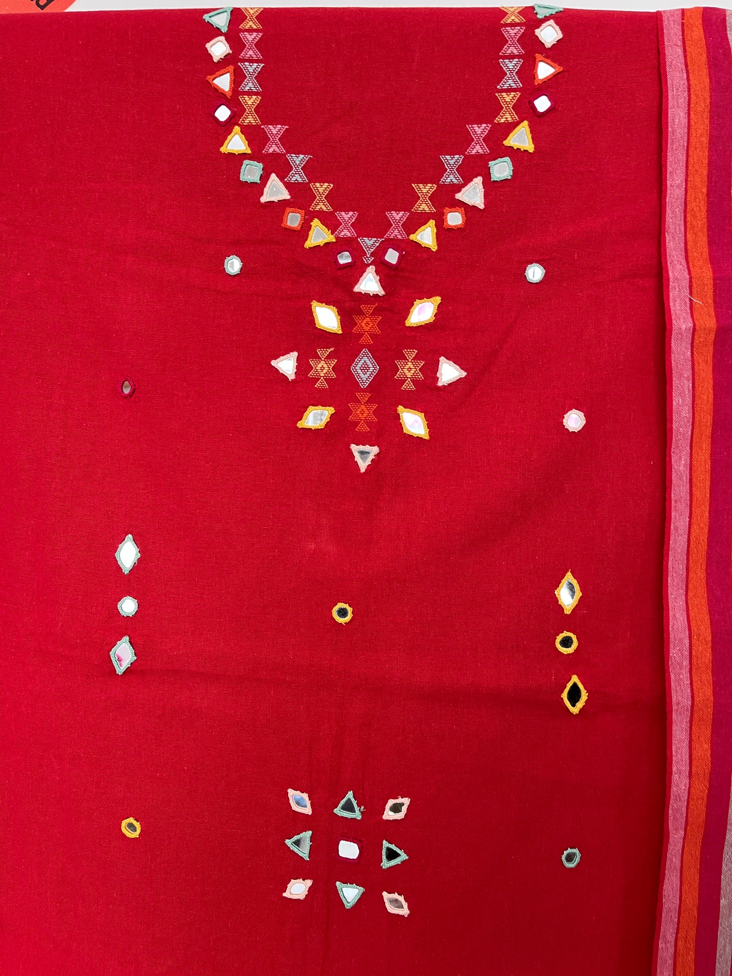 Bhujodi Kala Cotton Suits - Red