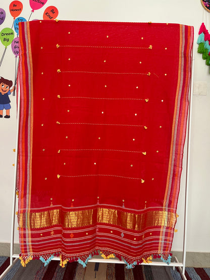 Bhujodi Kala Cotton Suits - Red