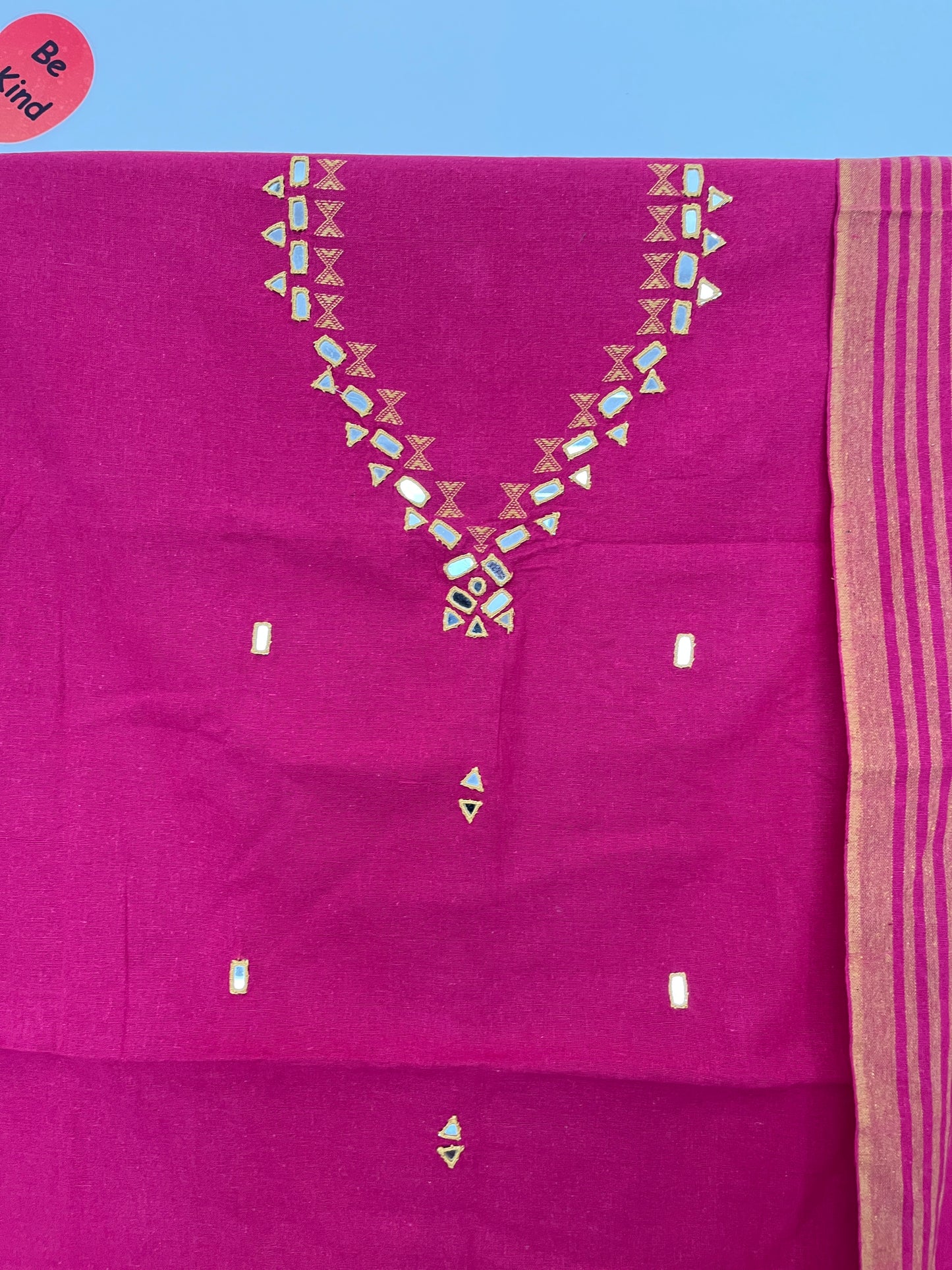 Bhujodi Kala Cotton Suits - Pink 2