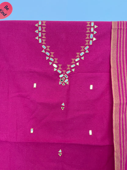 Bhujodi Kala Cotton Suits - Pink 2