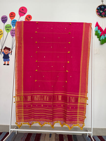 Bhujodi Kala Cotton Suits - Pink 2