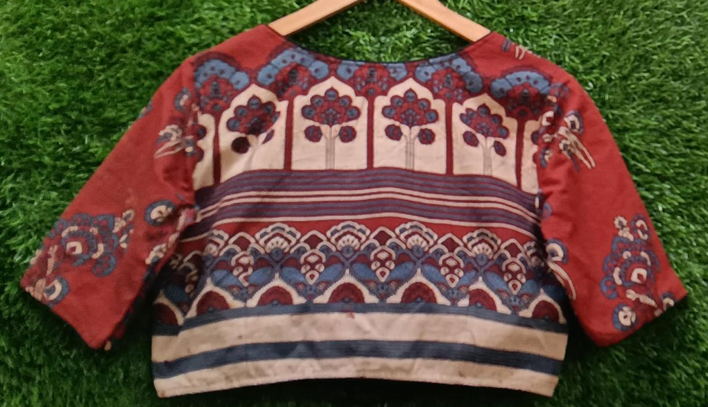 Ajrakh Cotton Blouse