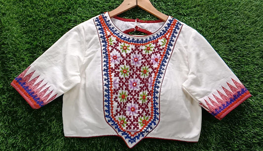 Kutch Work Cotton Blouse